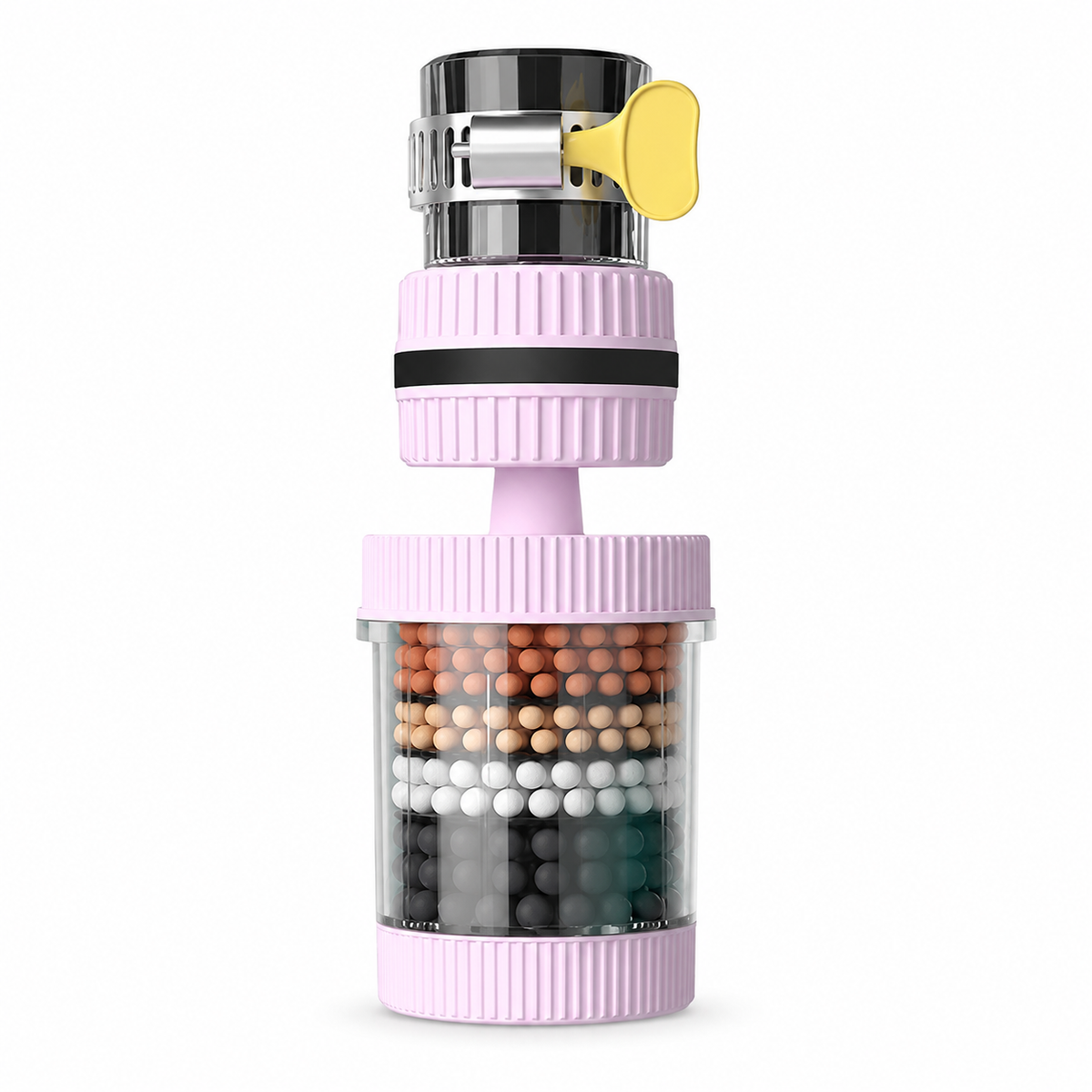1 Count, 6 Layer Filtration Faucet Water Filter 360 Degrees Rotatable Splash Free, for Kitchen Sink Washing Fruits Vegetables and Dishes