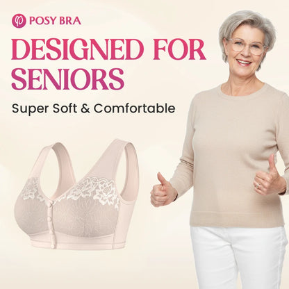 Posy Bra - Comfortable Front Closure Cotton Shaping Bra for Seniors