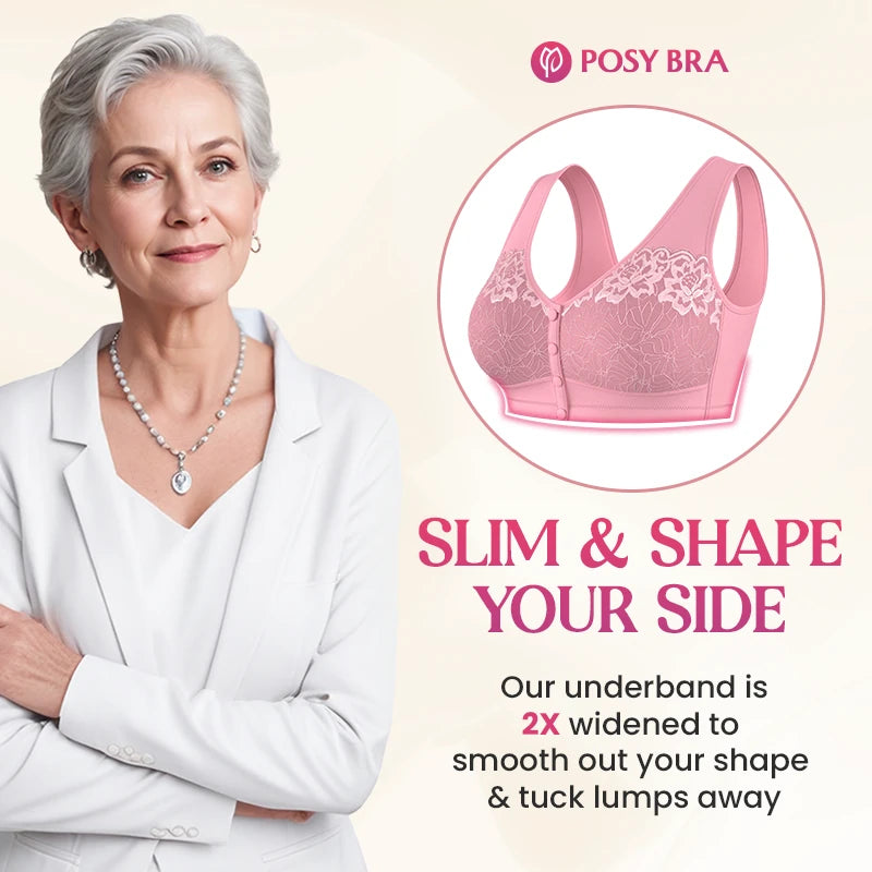 Posy Bra - Comfortable Front Closure Cotton Shaping Bra for Seniors