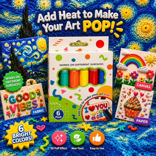 🖍️3D Relief Art Pen – Turn Flat Drawings Into Touchable 3D Art🪄