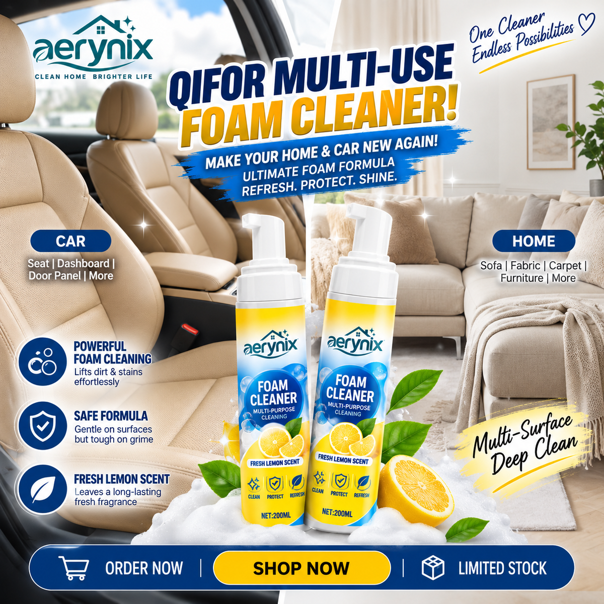 BUY 1 GET 1 FREE💦4-in-1 Multi-Enzyme Foam Cleaner