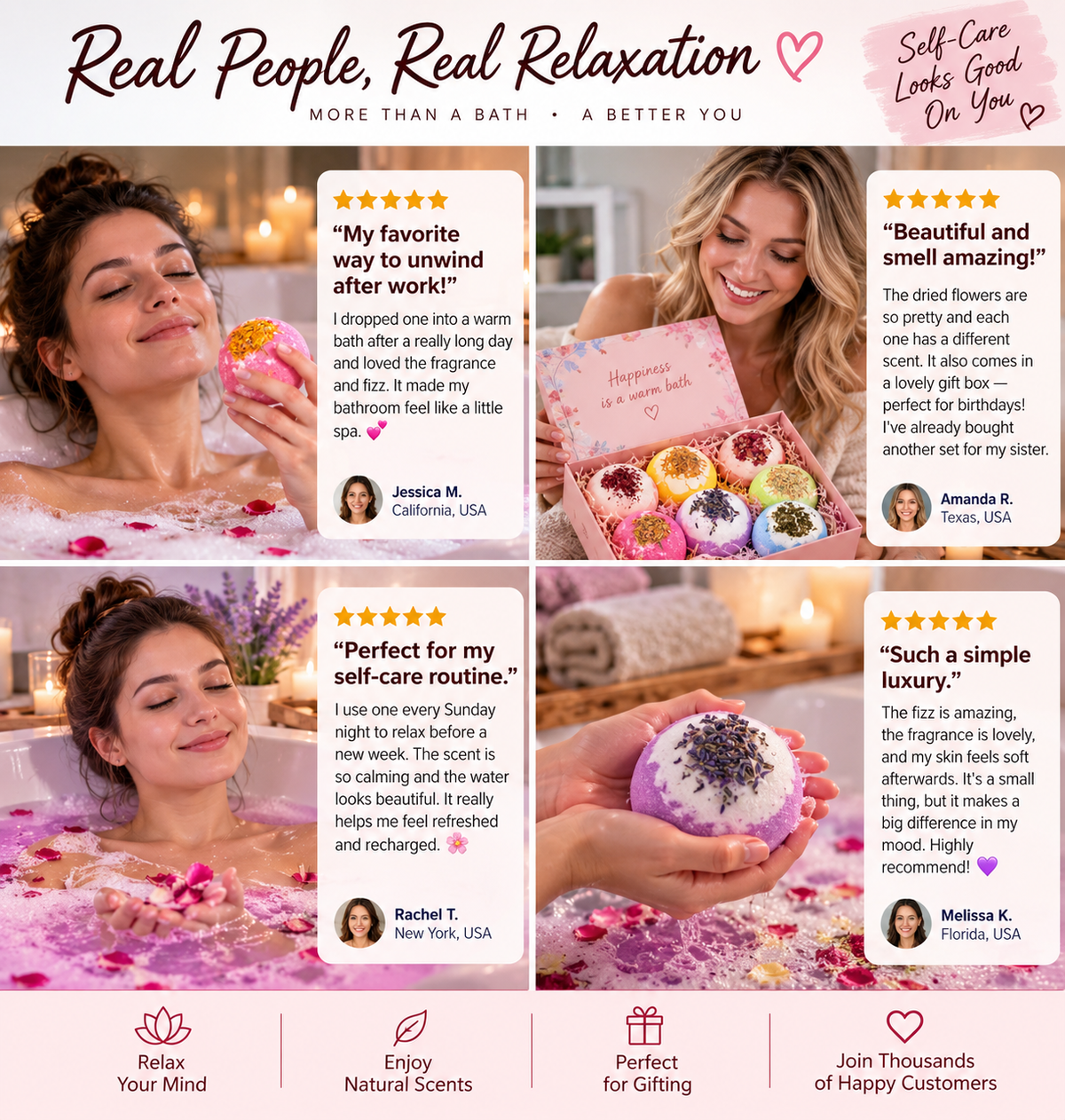 🌸 Botanical Bath Bombs – Turn Every Bath Into a Relaxing Home Spa