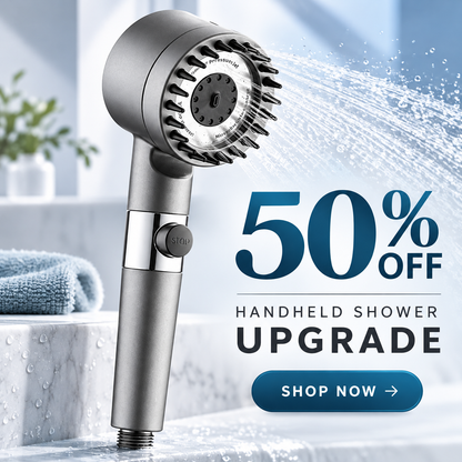 🚿 50% OFF | High-Pressure Handheld Shower Head with Massage-Style Tips