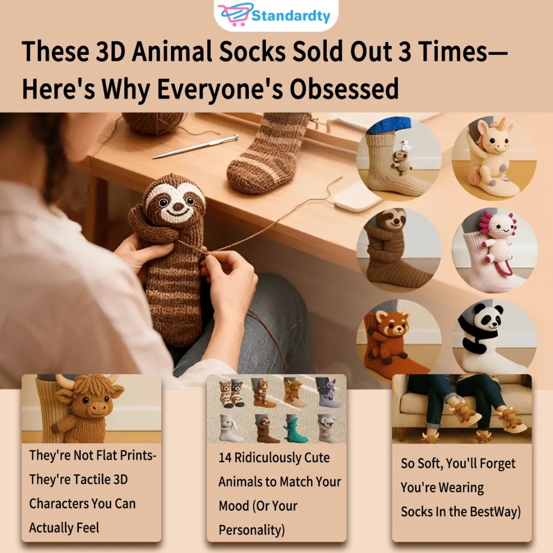 🦥🧦Cute Animal Socks for Women – Cozy Fun Designs for Everyday Comfort