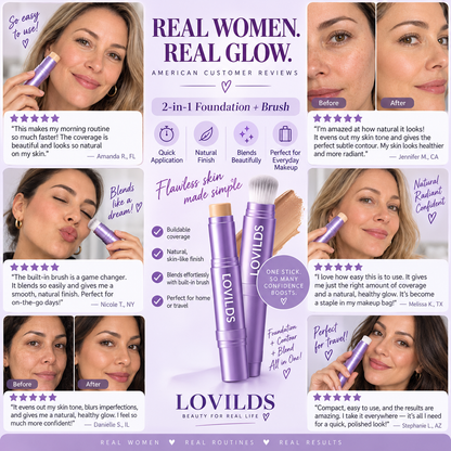 The stick that makes mature skin glow again - Adapting Foundation Stick with Built-In Brush