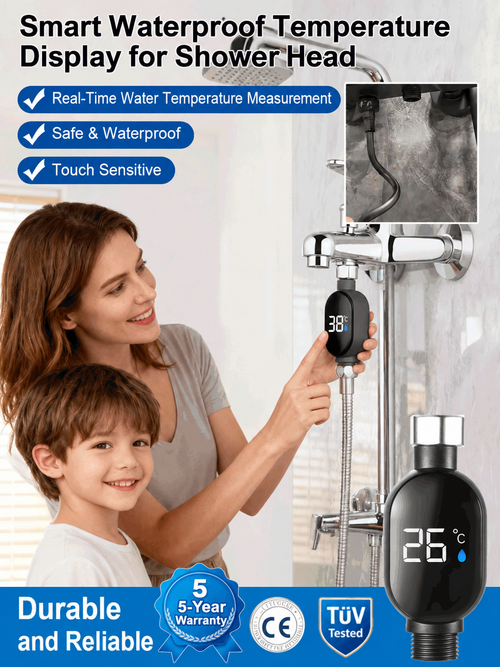 Simply install it on your shower head or faucet and enjoy warm water in just 3 seconds, with no electricity costs.