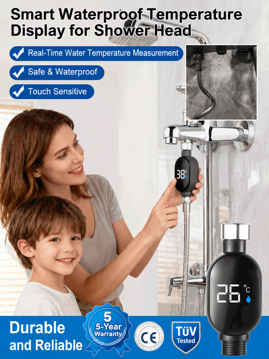 Simply install it on your shower head or faucet and enjoy warm water in just 3 seconds, with no electricity costs.