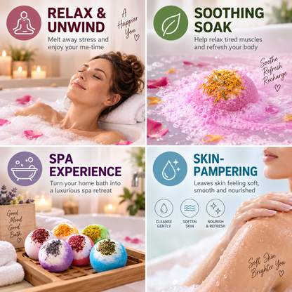 🌸 Botanical Bath Bombs – Turn Every Bath Into a Relaxing Home Spa