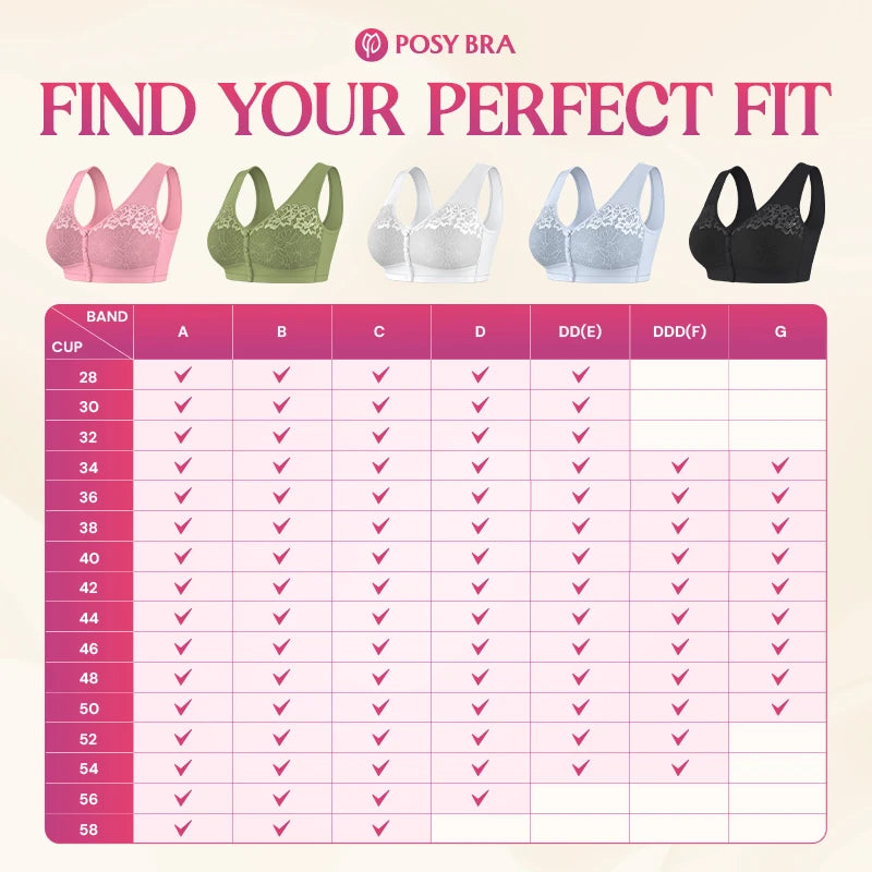 Posy Bra - Comfortable Front Closure Cotton Shaping Bra for Seniors