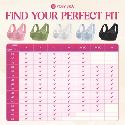 Posy Bra - Comfortable Front Closure Cotton Shaping Bra for Seniors