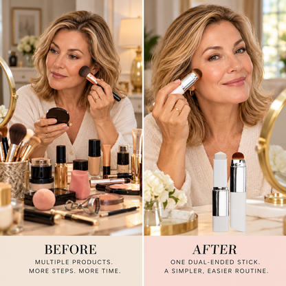 ✨ 50% OFF | 2-in-1 Foundation Stick with Built-in Brush – Flawless-Looking Makeup Made Easy!