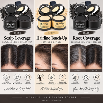 🔥 50% OFF | Aerynix Hair Shadow Powder – Instantly Fuller-Looking Hair