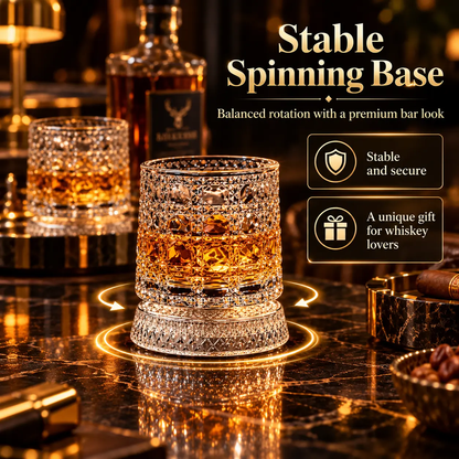 ✨ Rotating Crystal-Style Glass Tumbler – Buy 1 Get 1 FREE