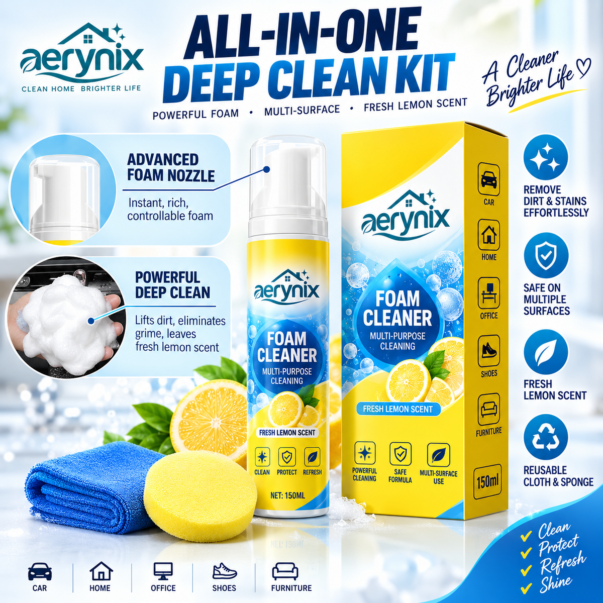 BUY 1 GET 1 FREE💦4-in-1 Multi-Enzyme Foam Cleaner