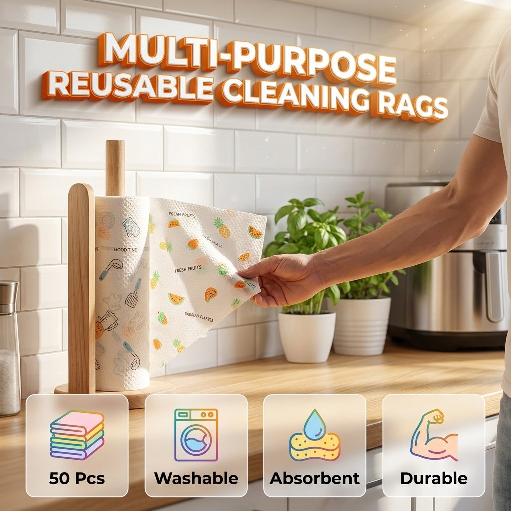 50Pcs Per Roll Reusable Cleaning Lazy Rags✨