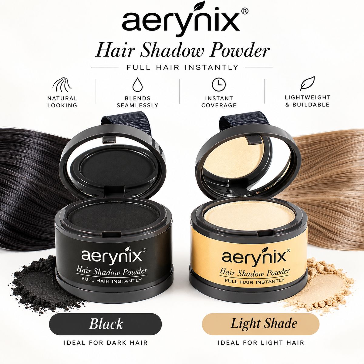 🔥 50% OFF | Aerynix Hair Shadow Powder – Instantly Fuller-Looking Hair