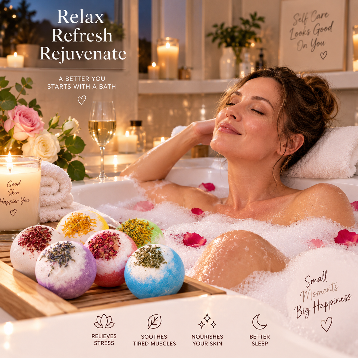 🌸 Botanical Bath Bombs – Turn Every Bath Into a Relaxing Home Spa