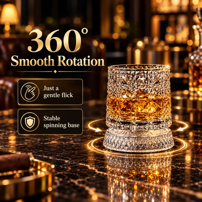 ✨ Rotating Crystal-Style Glass Tumbler – Buy 1 Get 1 FREE