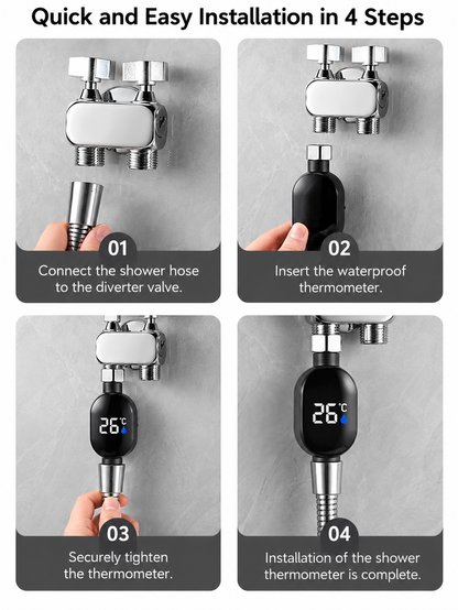 Simply install it on your shower head or faucet and enjoy warm water in just 3 seconds, with no electricity costs.
