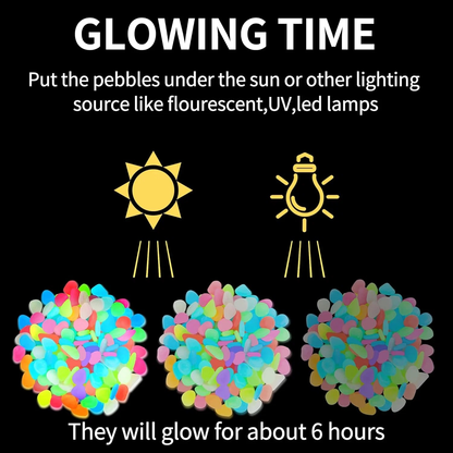 💥LAST DAY SALE 50%OFF💥🌈200Pcs - Colorful Glow-in-the-Dark Garden Stones