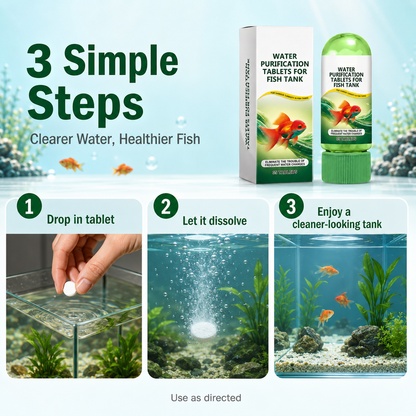 Crystal Clear Aquarium Water Purification Tablets