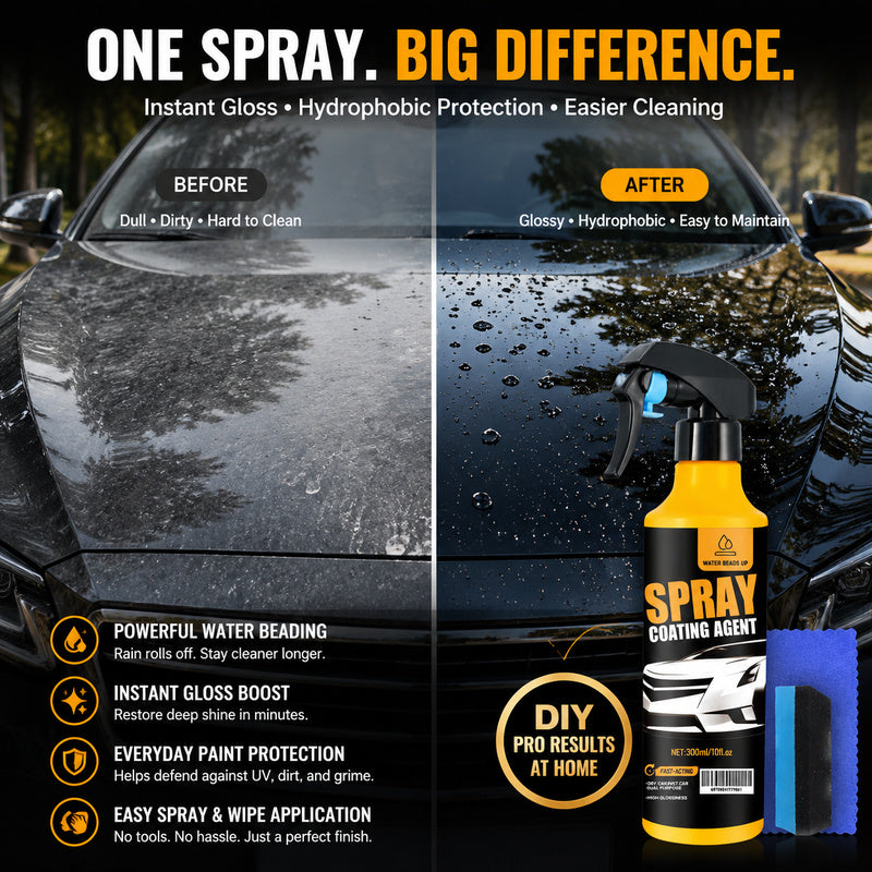 300ml Nano Ceramic Car Coating Spray – Quick Shine, Hydrophobic Paint Protection & Sealant