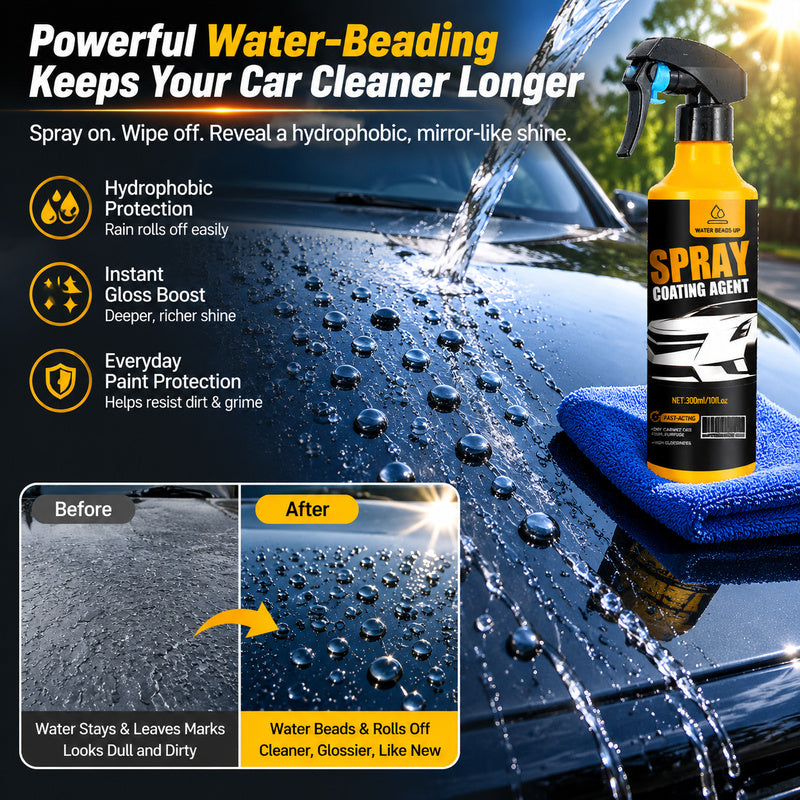 300ml Nano Ceramic Car Coating Spray – Quick Shine, Hydrophobic Paint Protection & Sealant