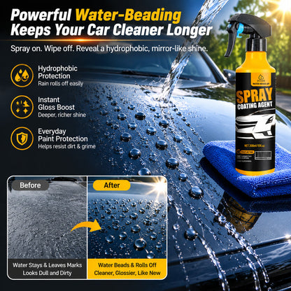 300ml Nano Ceramic Car Coating Spray – Quick Shine, Hydrophobic Paint Protection & Sealant