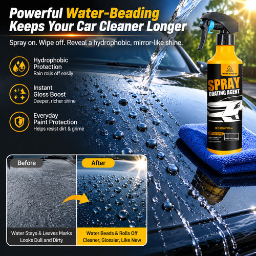 300ml Nano Ceramic Car Coating Spray – Quick Shine, Hydrophobic Paint Protection & Sealant