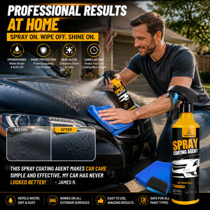300ml Nano Ceramic Car Coating Spray – Quick Shine, Hydrophobic Paint Protection & Sealant