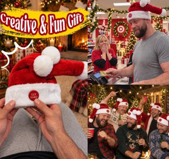✨🎅 Animated Naughty Santa Hat | Funny Christmas Party Hat✨