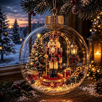 🎄🎄 Glowing Christmas Story Ornament – Light-Up Mini Holiday Scene✨