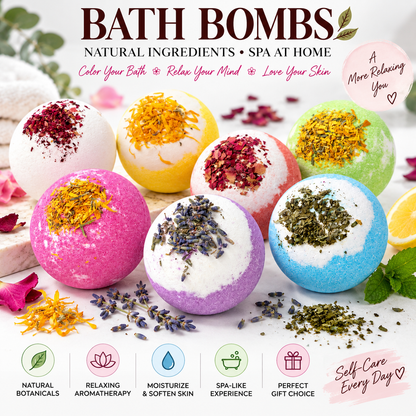 🌸 Botanical Bath Bombs – Turn Every Bath Into a Relaxing Home Spa