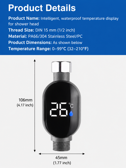 Simply install it on your shower head or faucet and enjoy warm water in just 3 seconds, with no electricity costs.