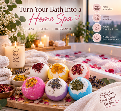 🌸 Botanical Bath Bombs – Turn Every Bath Into a Relaxing Home Spa