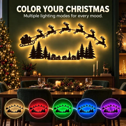Warm White LED Reindeer Wall Décor