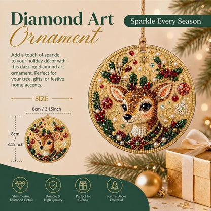 🎁🎄DIY Diamond Painting Christmas Ornaments Kit - Holiday Home Decor (6 Pcs)