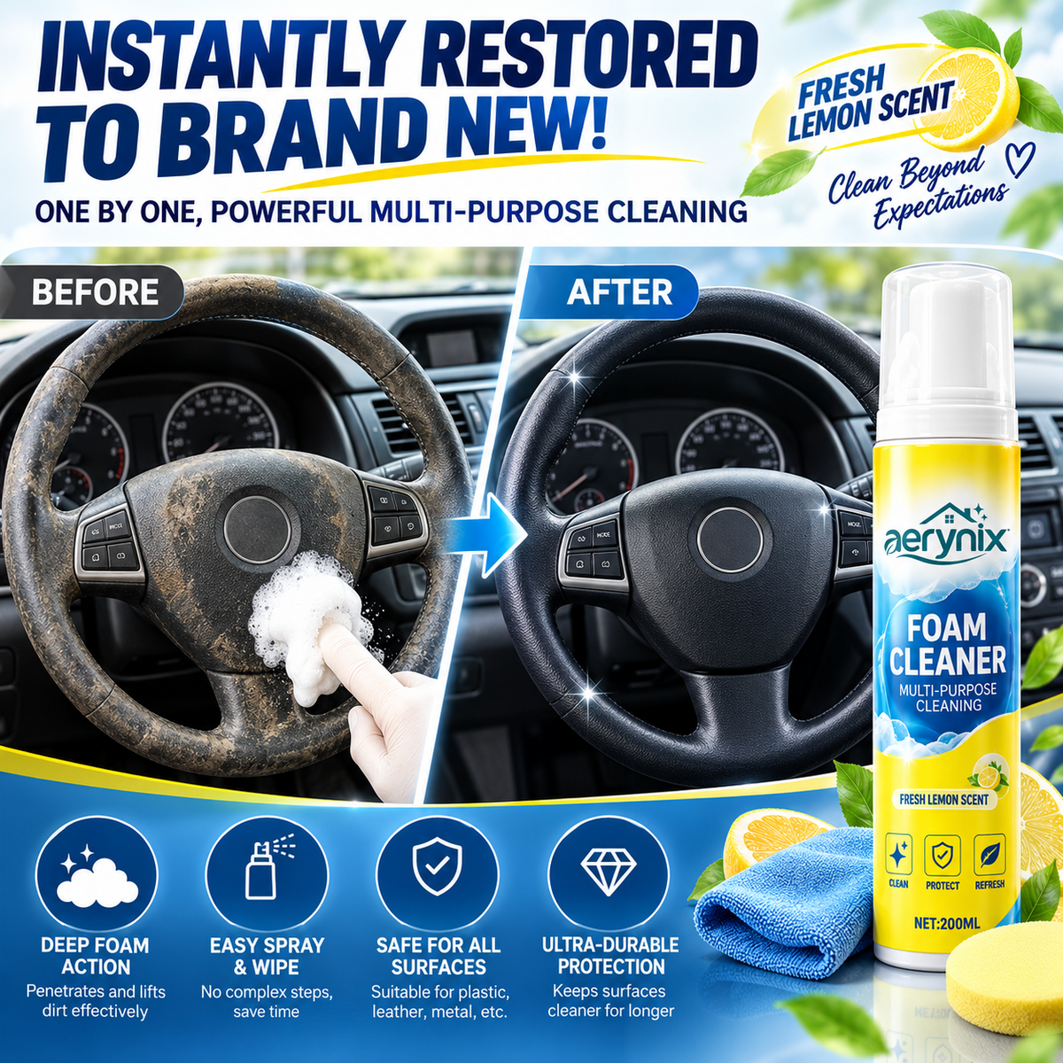 BUY 1 GET 1 FREE💦4-in-1 Multi-Enzyme Foam Cleaner
