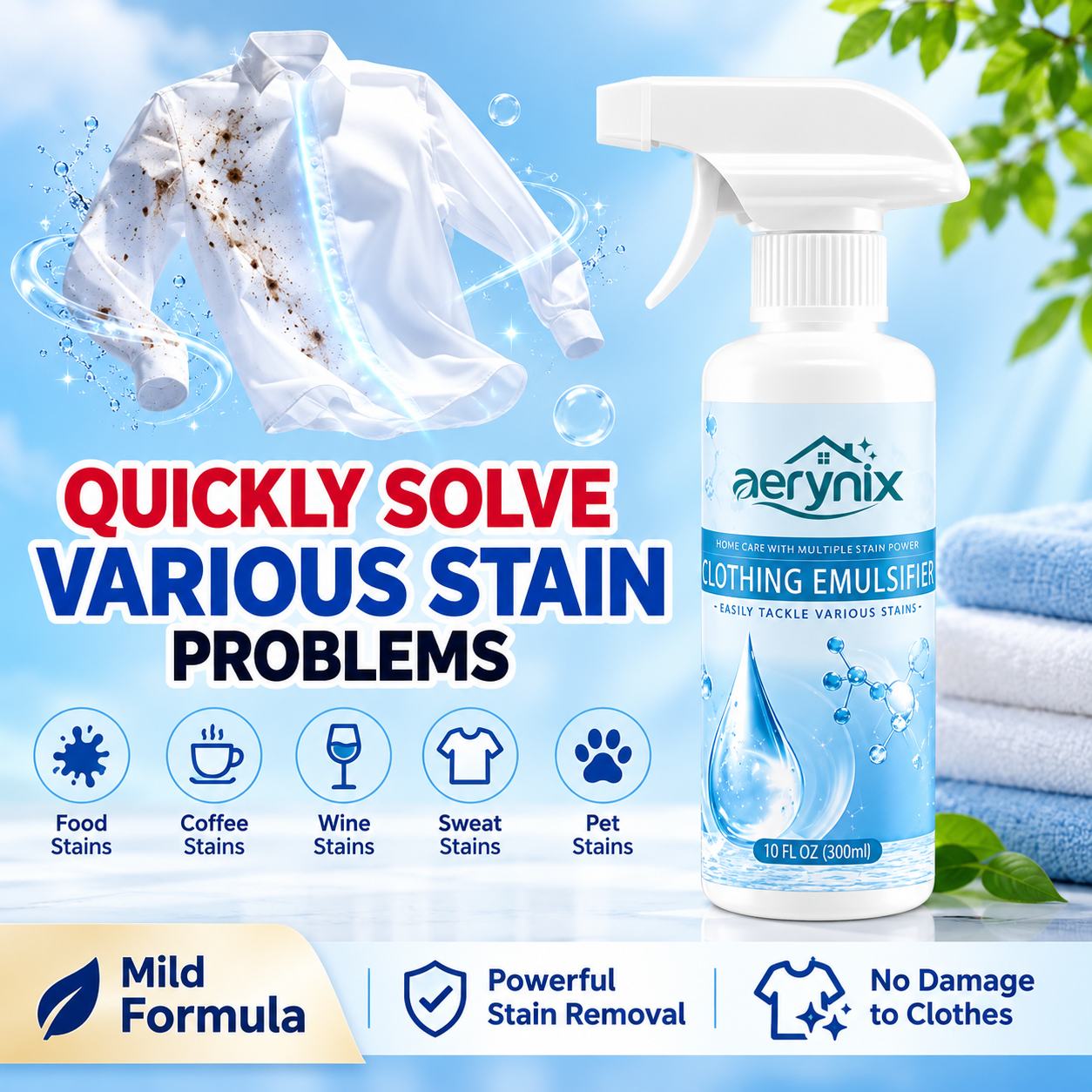 🔥Clothing emulsifier, Non-Ionic Laundry Pre-Treatment - Your Go-To Laundry Cleaner✨