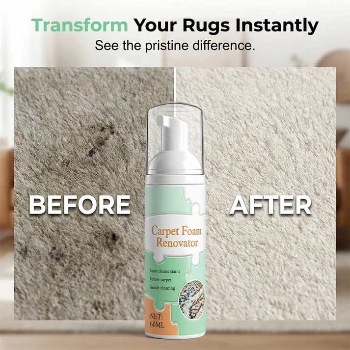 🔥Last Day 50% OFF🔥| Waterless Carpet Cleaning Foam – No Wet Mess, Just Pure Clean! 🧽